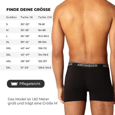 Боксери чоловічі Antonio Rossi (12 шт. в упаковці) - чоловічі боксери-хіпстери, бавовна, еластичний пояс, розмір M, темно-сортіровані