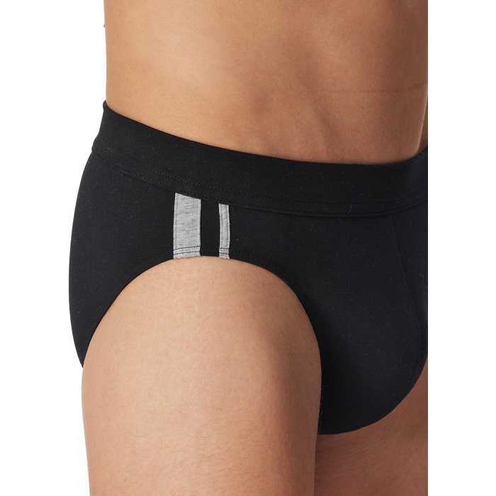 Сліпери Schiesser для чоловіків 3 шт. Softbund та смужки Bio Baumwolle, 95/5 Organic, чорний