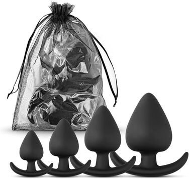 Анальний плаг BeHorny з високоякісного силікону, 4-частинний набір
