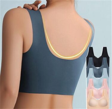 Бралет-BH Tian Dee для корекції постави, без кісточок, з пуш-ап ефектом, безшовний, бежевий