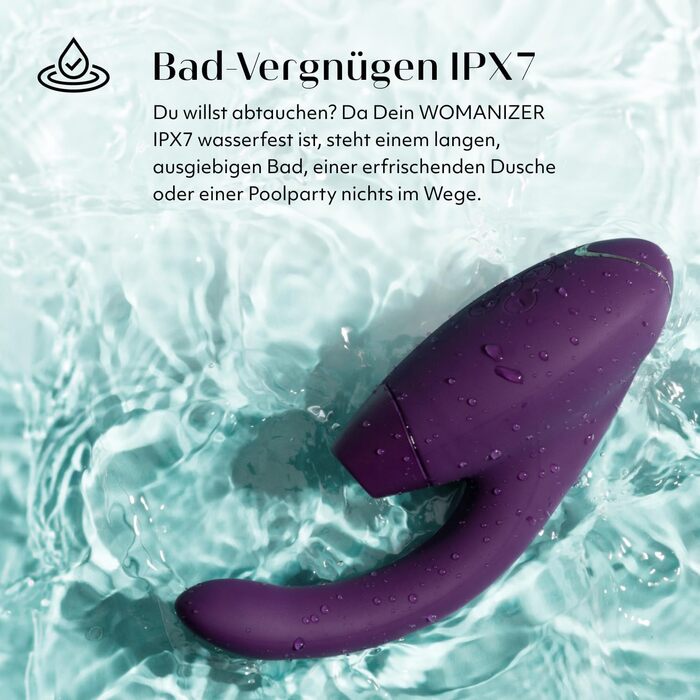 Вібратор Womanizer InsideOut для жінок - стимулятор клітора з функцією імпульсу, кролик, 12 рівнів інтенсивності (фіолетовий)