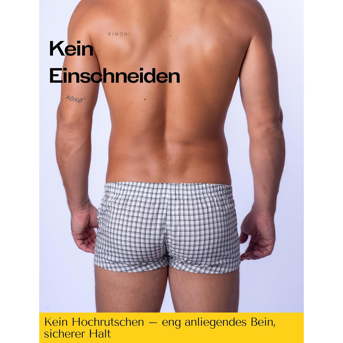 BIMONI Боксер чоловічий з бавовни, низька посадка, сексуальний, труси, білий, розмір M