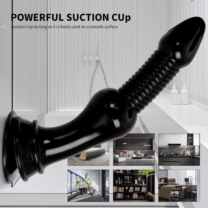 Анальний дildo Jixaxe 30 см з силікону - розширювач ануса, іграшка для стимуляції G-точки, чорний