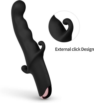 Вібратор Rabbit Realistischer Vibrator для жінок: G-точка, ануса, 10 режимів, тихий, Rose Rot