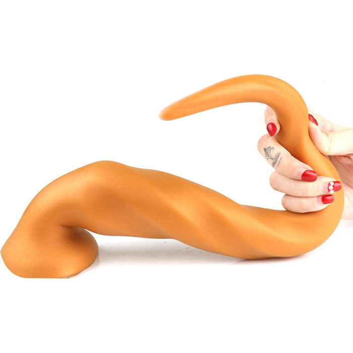 Анальний плаг Roluck для чоловіків, 54 см, з м'якого силікону, з присоском для масажу простати та анального оргазму