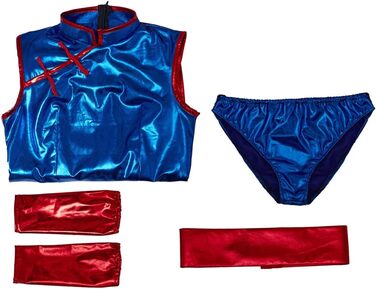 Костюм для косплею iSHOWcos Chi Chi - Чонгсам, сексуальне синє плаття, костюм на Хелловін, 3XL