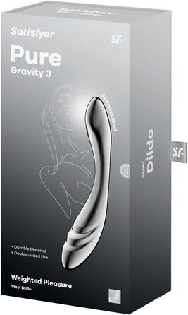 Satisfyer Pure Gravity 3 - сталевий дildo з великими рифленнями для жіночих задоволень | Інтимна іграшка для дорослих