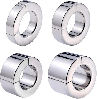 Сталевий кільце для статевих органів з магнітом, розширювач мошонки, тренажер для пеніса, кільця для мошонки, пристрої для пеніса, сексуальні іграшки для чоловіків, діаметр: 40 мм