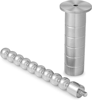 Анальний плагін з нержавіючої сталі з 12 кулями - унісекс, для дорослих