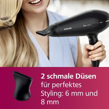 Професійний фен для волосся Philips Prestige Pro HPS920/00, 2300 Вт, з 2 насадками для стайлінгу
