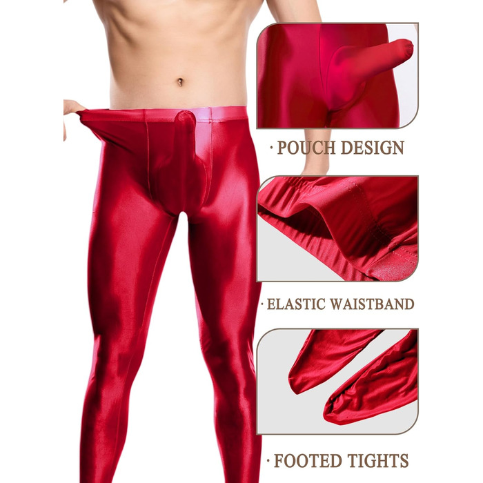 Чоловічі лосини з еластичною тканиною, прозорі, з підтяжками, штани-мешки, прозорі колготки (Червоний/Подорож, Однотонні (Getaway Solids), M)
