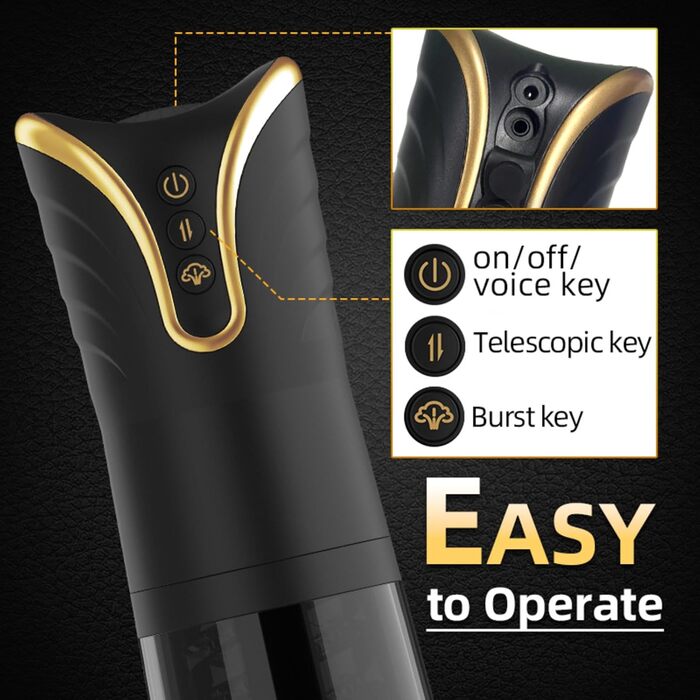 Автоматичний мастурбатор для чоловіків з 4 телескопічними режимами. Іграшка для дорослих, мастурбатор, секс-іграшка для чоловіків