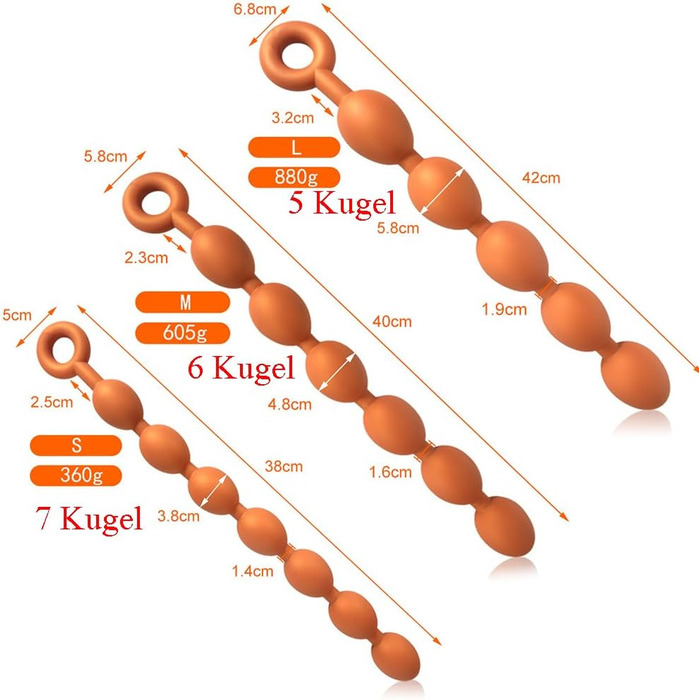 Анальні кулі Jixaxe з силікону: кулі-анальні плаґи для сексуальної стимуляції (5 кульок)