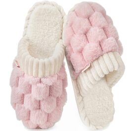 Жіночі зимові домашні капці з ефектом пам'яті (Memory Foam), теплі та м'які, персиково-рожеві, розмір 38.5/40 EU
