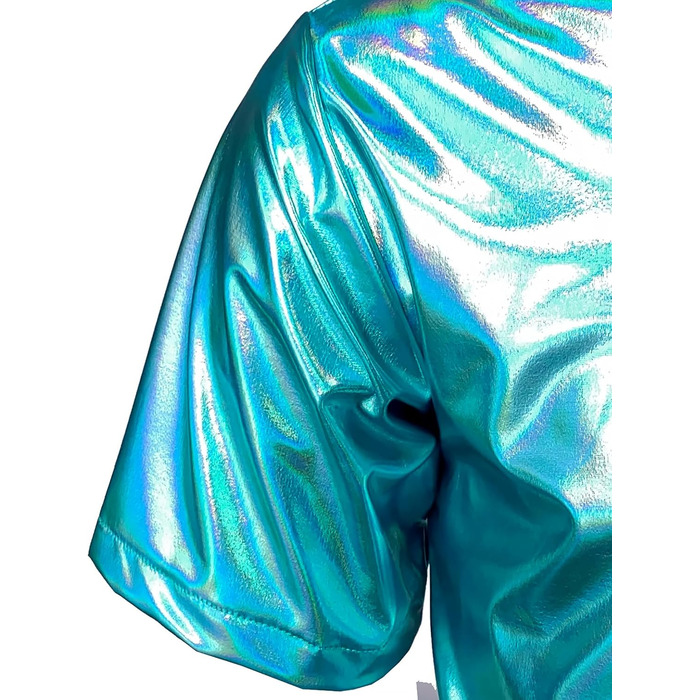 Чоловічий блискучий бронзовий костюм для нічного клубу JOGAL (синій блиск, розмір S)