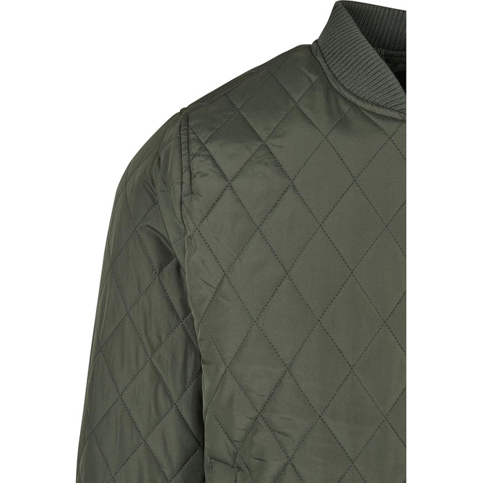 Чоловіча стібана куртка Urban Classics Diamond Quilt Jacket, оливкова, розмір 4XL