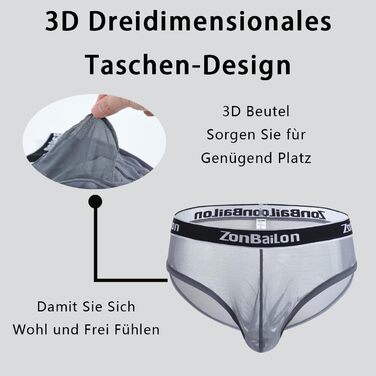 Чоловіча труси YAHWUAI Sips: сексуальна, зручна білизна з великим вирізом, чорно-темно-сіра (3XL)