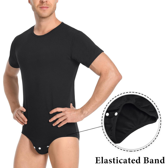 Комбінезон чоловічий Littleforbig з бавовни, вільний крій, чорний, XL