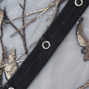 Чоловіча сорочка Deepsko з вишивкою, прозора нижня частина, літня сітка, сексуальний короткий рукав, чорний, XL