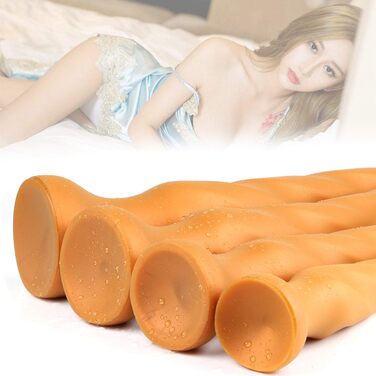 Анальний плаг Roluck для чоловіків, 54 см, м'який силікон, для початківців, з присоском, для масажу простати та анального оргазму