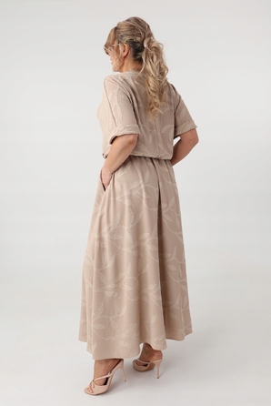 Трикотажна сукня максі для офісу FEMIMODA, розмір 42