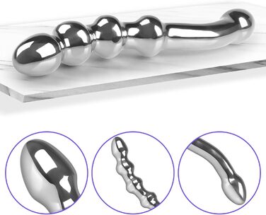 Анальний стимулятор SXOVO з нержавіючої сталі: двійний дildo, масажер простати, для чоловіків та жінок