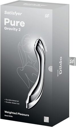 Satisfyer Pure Gravity 2: сталевий вібратор для жінок | Інтимна іграшка з хвилястою структурою | Ергономічний дизайн | Зміна температури (теплий/холодний) | Інструменти для жіночого здоров'я