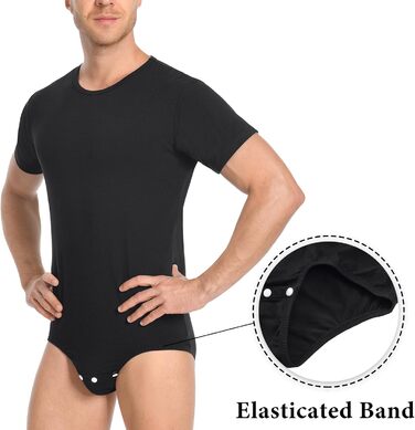 Комбінезон чоловічий Littleforbig з бавовни, вільний крій, чорний, XL