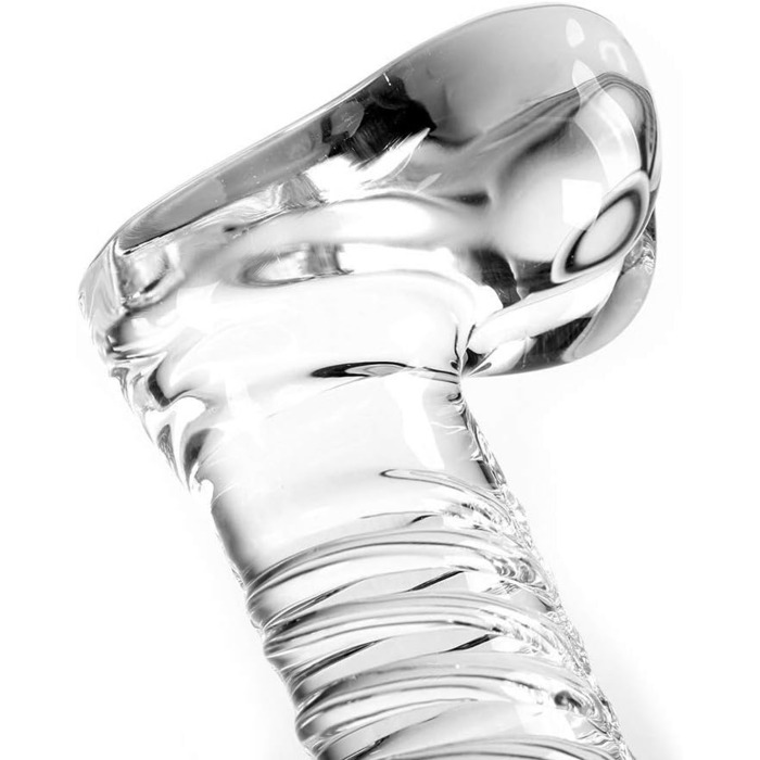 Секс-іграшка дилда скляна, 20x4 см - велика, прозора