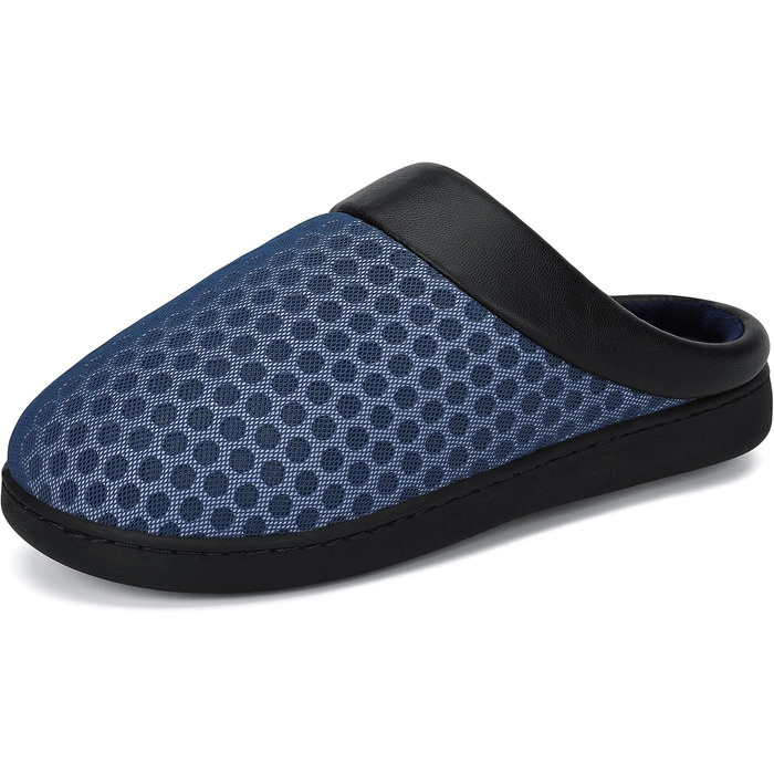 Зимові домашні капці Mishansha унісекс з пам'яттюю піною (Memory Foam), теплі та протиковзкі пантофлі для жінок та чоловіків, колір Yinmn Blau, розмір 37 EU