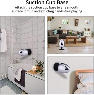 Анальні масажери з металу - набори для БДСМ, різні розміри (60, 70, 80 мм), з присоскою