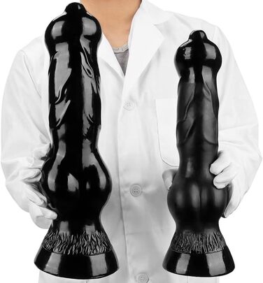 Великий дилда з сильним присоском: чорний дилда, тигрова форма, для чоловіків та жінок, середнього розміру