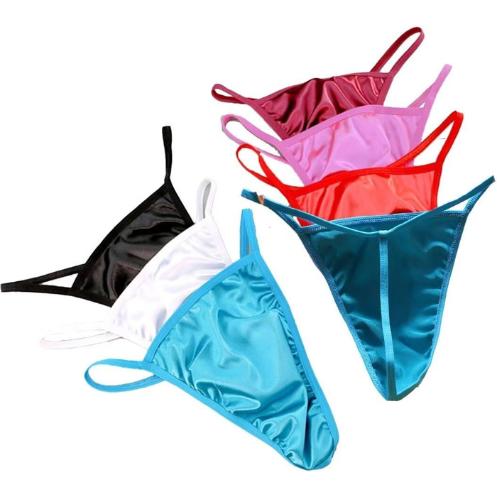 Чоловічі танга Faringoto з атласу, T-подібний низ, дизайн Gay-Sissy, танга для чоловіків L, 6 кольорів + синій