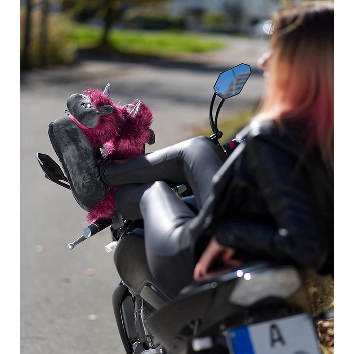 Плюшеві капці для дому corimori Ruby das Punk Einhorn (Єдиноріг), чорно-рожеві, гнумка підошва, розмір 34-44 EU