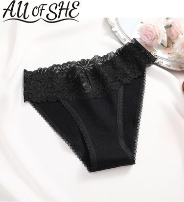 6-Piece Set жіночих трусиків: бавовна, мереживо, дихаючі, комфортні. Multipack S-M