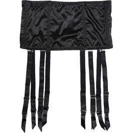 Жіночі стрічки для панчіх TVRtyle S5078S, 8 стрічок, чорний колір, з металевими пряжками