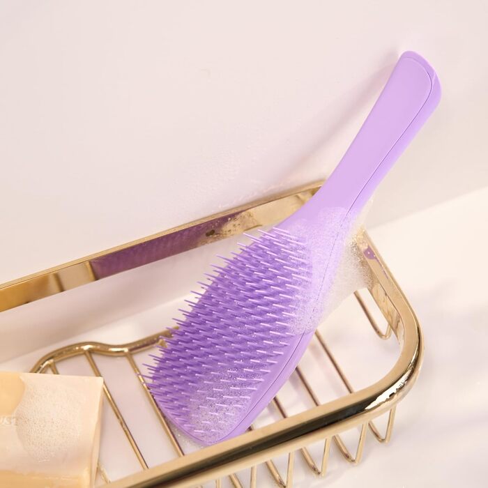 Щітка для волосся Tangle Teezer Ultimate Detangler для кучерявого та жорсткого волосся (3C-4C), розплутувач з двоступеневими щетинами проти фриззінгу, Mango & Purple