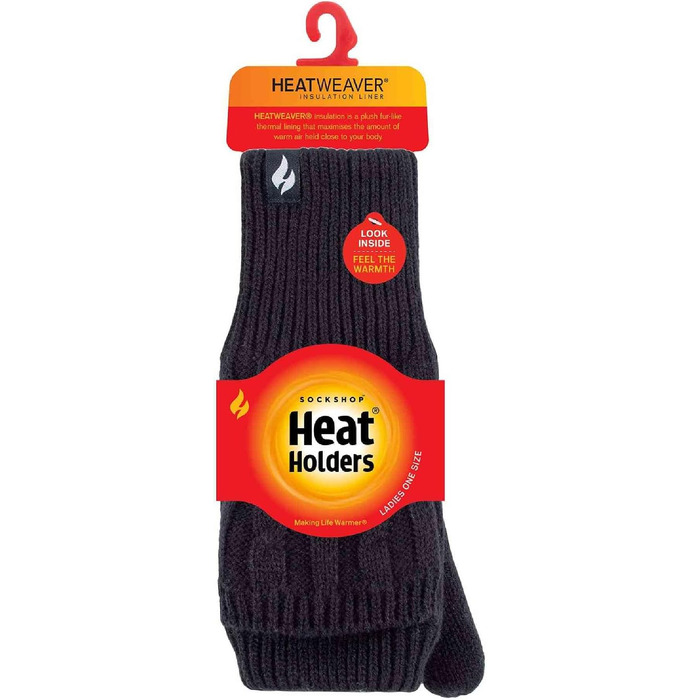 Жіночі зимові терморукавички без пальців Heat Holders, теплі зігріваючі (Navy, 2.3 tog)