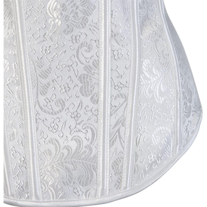 Корсет для жінок Grebrafan з квітковим принтом, повний бюст, корсет, ретро, білий (28-30)