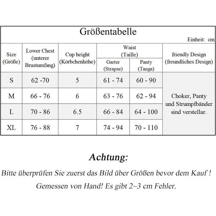 Сексуальна спідня білизна Strapsen Dessous Set для жінок: комплект з бюстгальтером, трусиками, бельером та чокером (5 предметів).