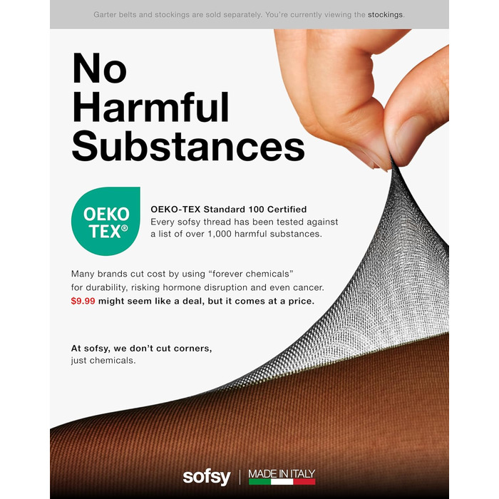 Сорочки-стрінги Softy з бретелями та кліпсами для панчіх (XL, натуральні панчохи)