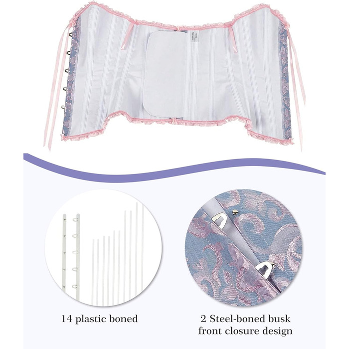 Корсет для жінок - бюстєль-корсет, чорний, розмір S
