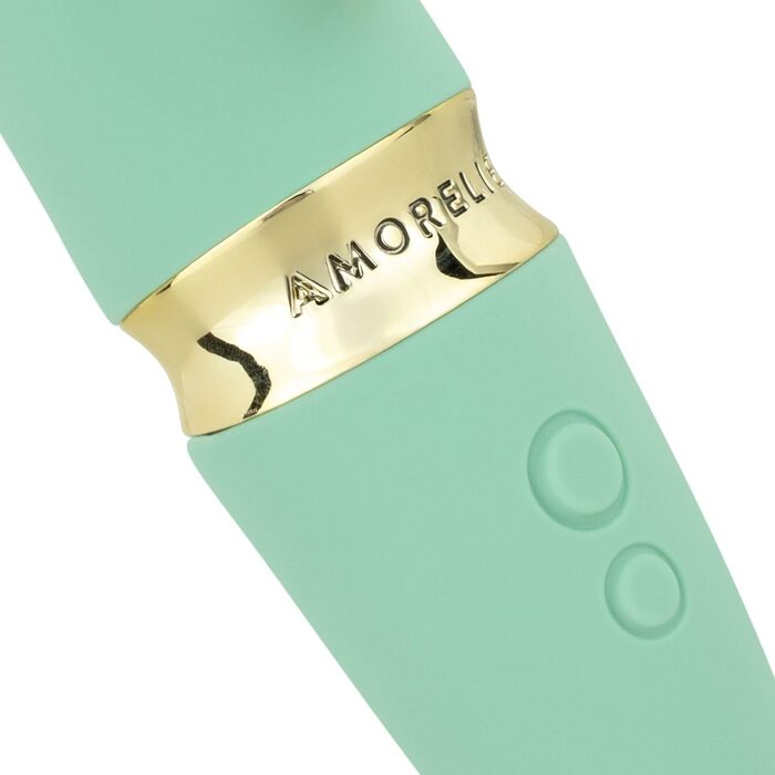 AMORELIE Crush - Вібратор Кролик 18,5 см для жінок | Водостійкий, акумуляторний, зелений