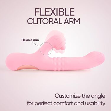 Вібратор для тіла SE LOVE Rabbit ComePlay, рожевий - подвійна стимуляція, перламутрові кульки