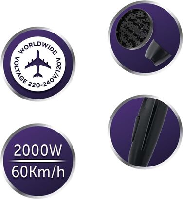 Дорожній фен Remington On The Go D1500 білий: складаний, 2000 Вт, з дифузором та вузьким соплом, двовольтажний (120/240V)