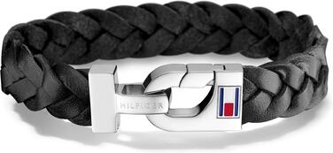Чоловічий браслет Tommy Hilfiger Casual зі сталі та натуральної шкіри, 20.5 см, модель 2700872