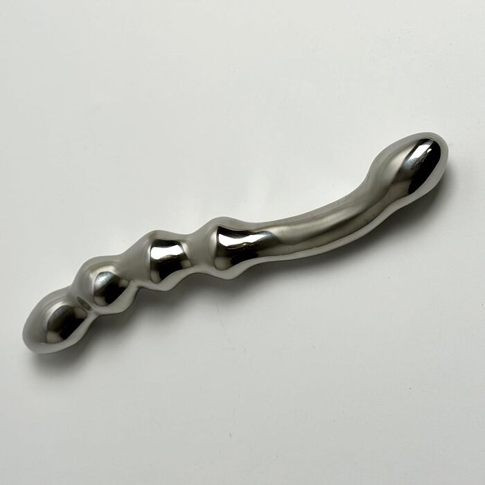 Масажер для простати YILUQIFLY G-Punkt - сталевий, з нержавіючої сталі, для дорослих, з подвійним наконечником