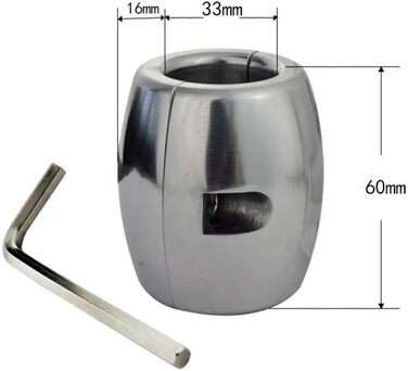 Сталевий кільцевий розтягувач для пеніса Jinqian, 30/40/60 мм, для збільшення, з підвіскою, S/M/L