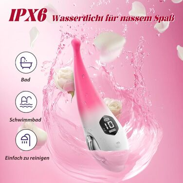 Вібратор для жінок Klitoris Vibrator: 10 режимів, сильний, тихий, стимулятор клітора та анальний дildo для пар. Інтимні іграшки для дорослих.