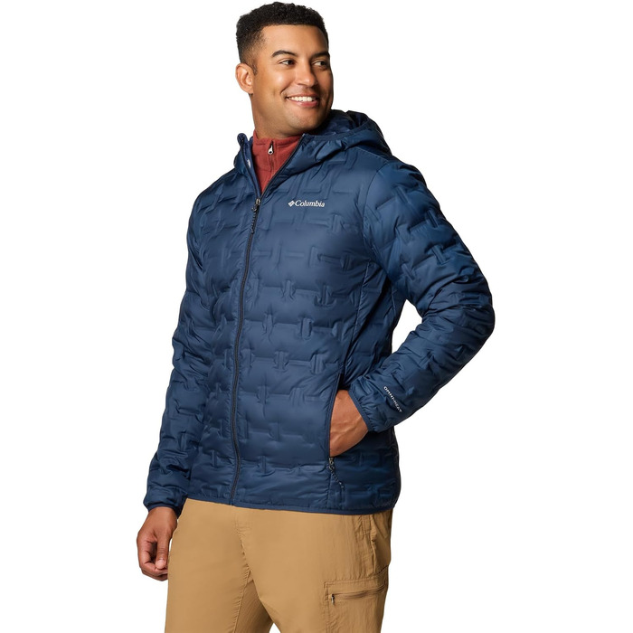 Чоловіча пухова куртка з капюшоном Columbia Delta Ridge™ II, темно-синя (Collegiate Navy), розмір L